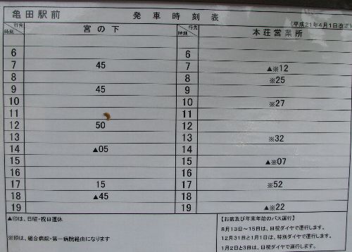 亀田 駅前 バス 時刻 表